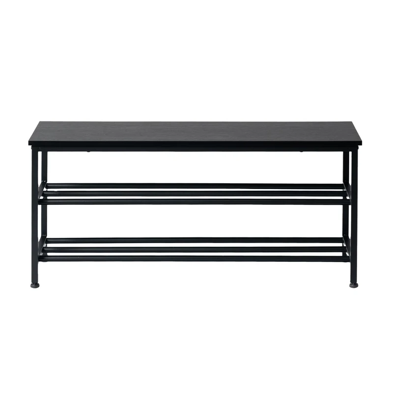 Banc à chaussures à 3 niveaux et étagère de salle de bain 100 cm - SATSOP