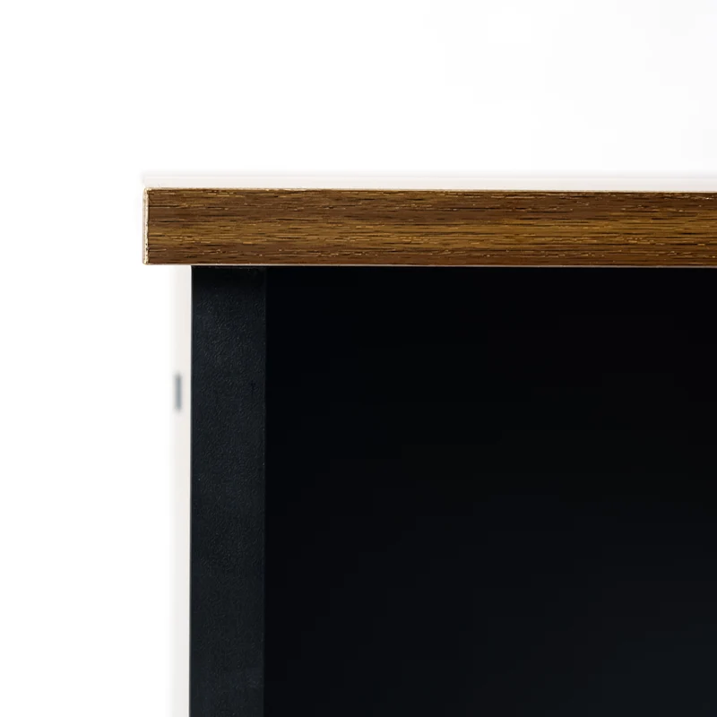 Banc de salle à manger long de 90 cm, lot de 2 - CHÊNE/Blanc/Noir-HYBLA