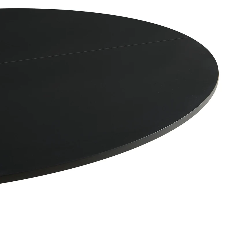 Table à manger à tréteaux TULIP 100 cm - Blanc/Noir