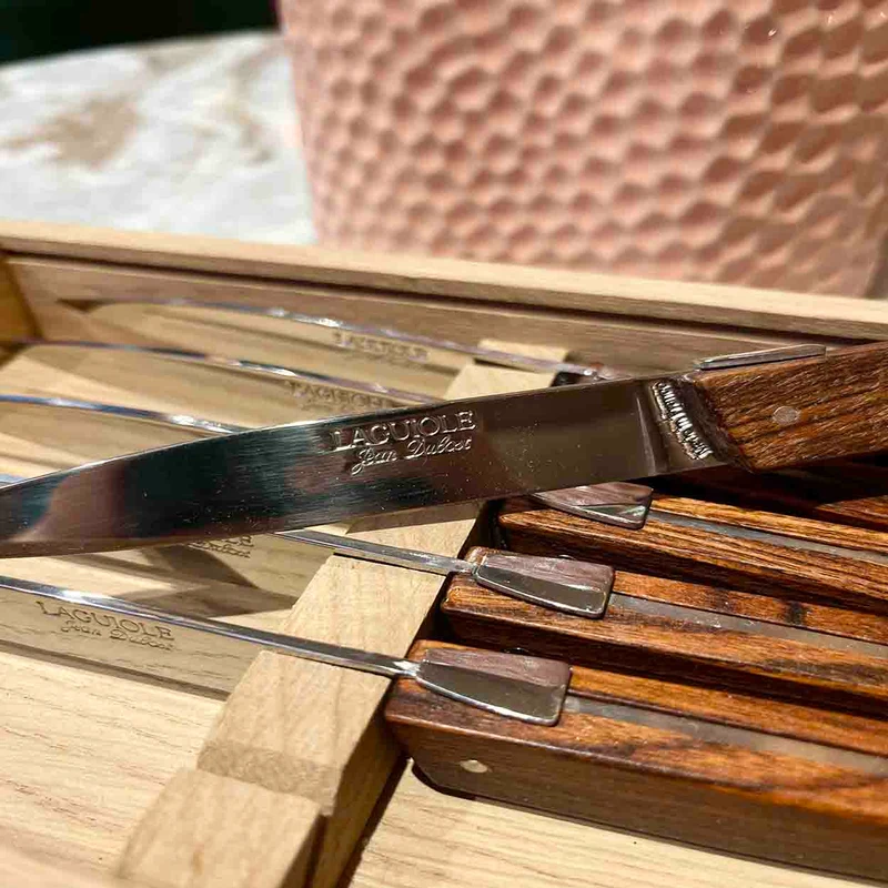 COFFRET 6 COUTEAUX LAGUIOLE EN BOIS DE VIOLETTE