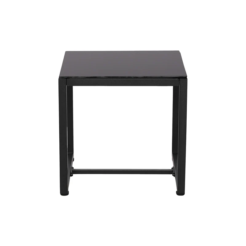 Ensemble de mobilier de jardin en rotin 5 pièces, 2 fauteuils + 2 repose-pieds + 1 table - Noir