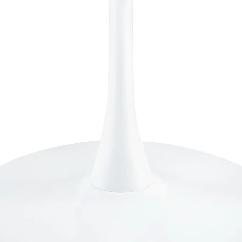 Table ronde de 120 cm avec pieds en fer (4 secteurs) - Blanche