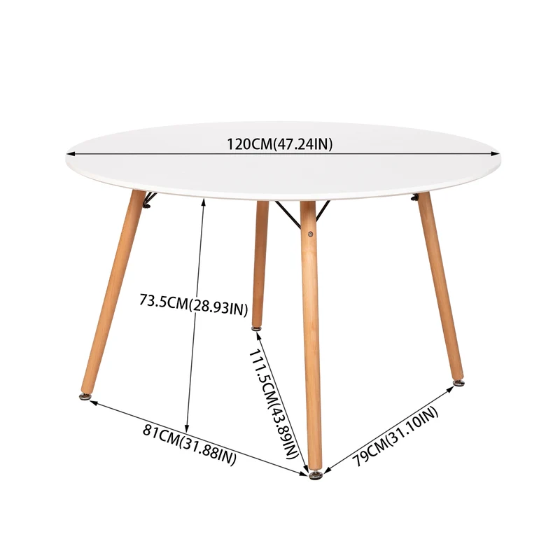 Table ronde Interrupt 120 cm - Blanche