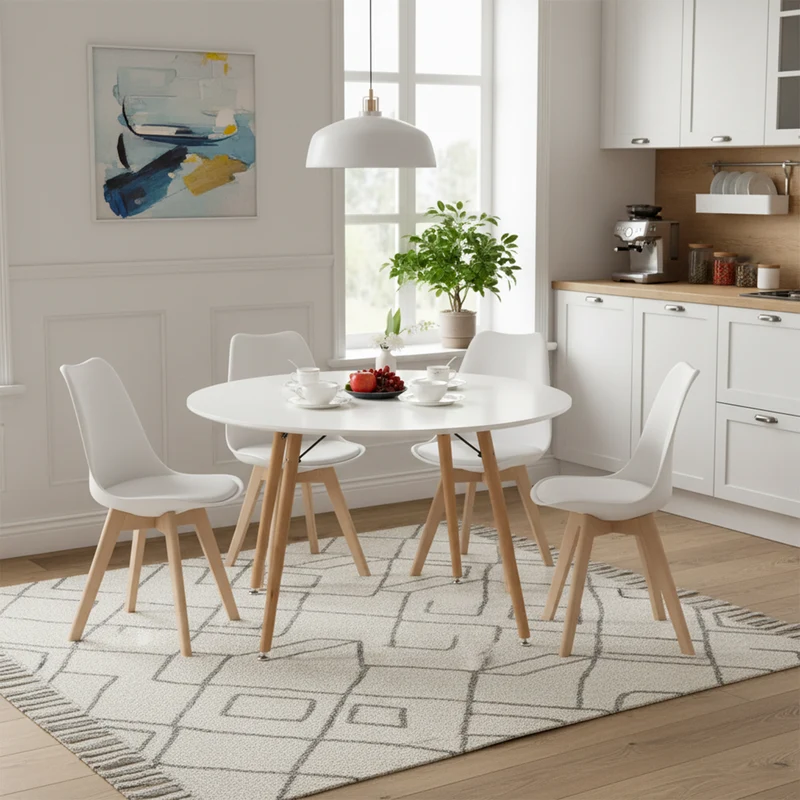 Table ronde Interrupt 120 cm - Blanche