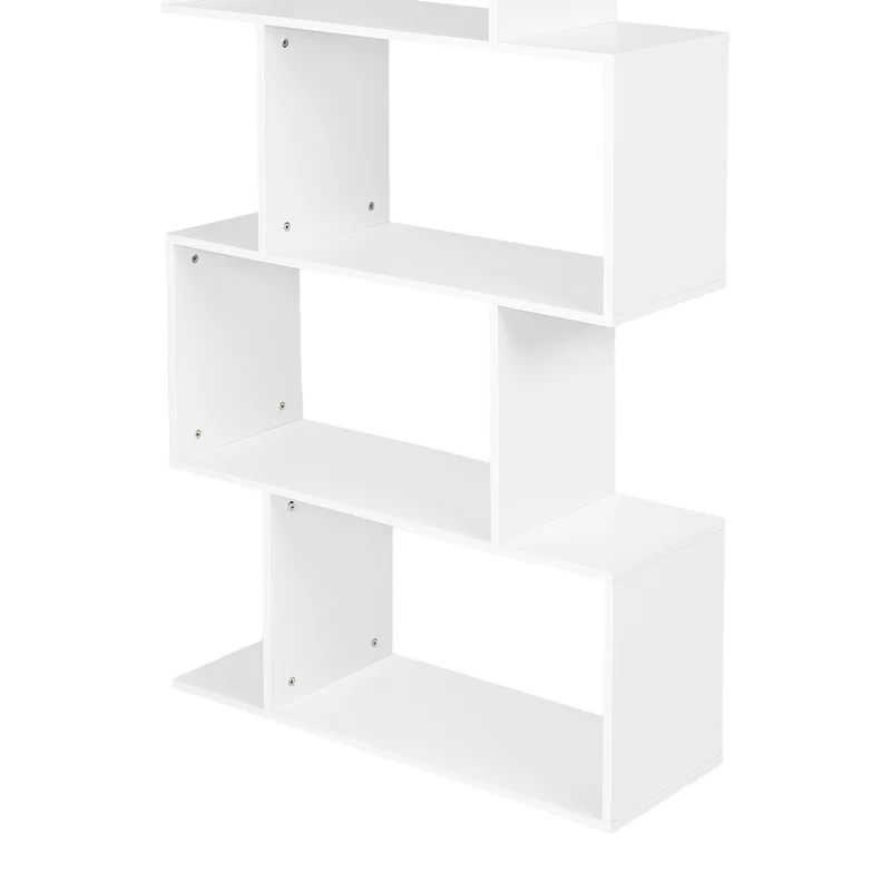 Bibliothèque TILDEN, étagère sur pied, étagère de bureau, séparateur de pièce à 6 compartiments - Blanc