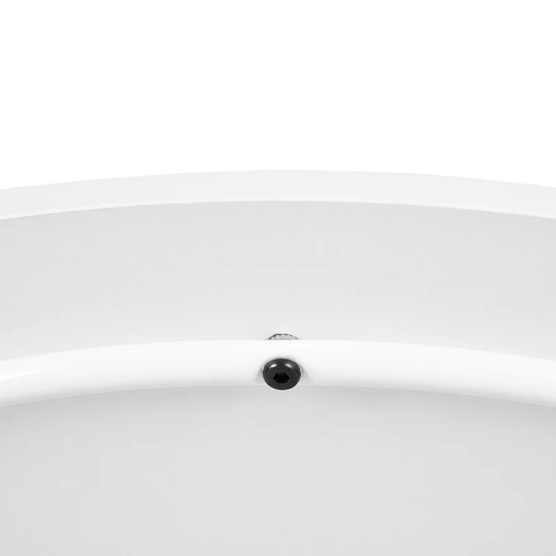 Table basse ronde moderne avec panier de rangement DOYLE - Blanche
