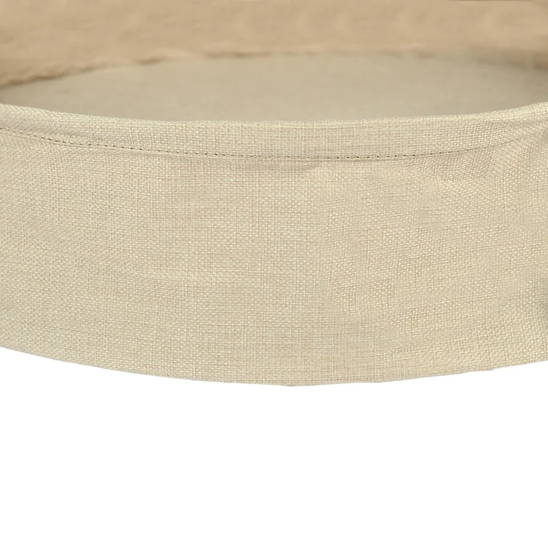 Table basse ronde moderne avec panier de rangement DOYLE - Blanche