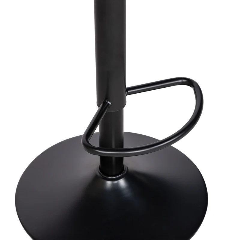 Tabourets de bar modernes réglables HAZLET avec repose-pieds, lot de 2 - Noir