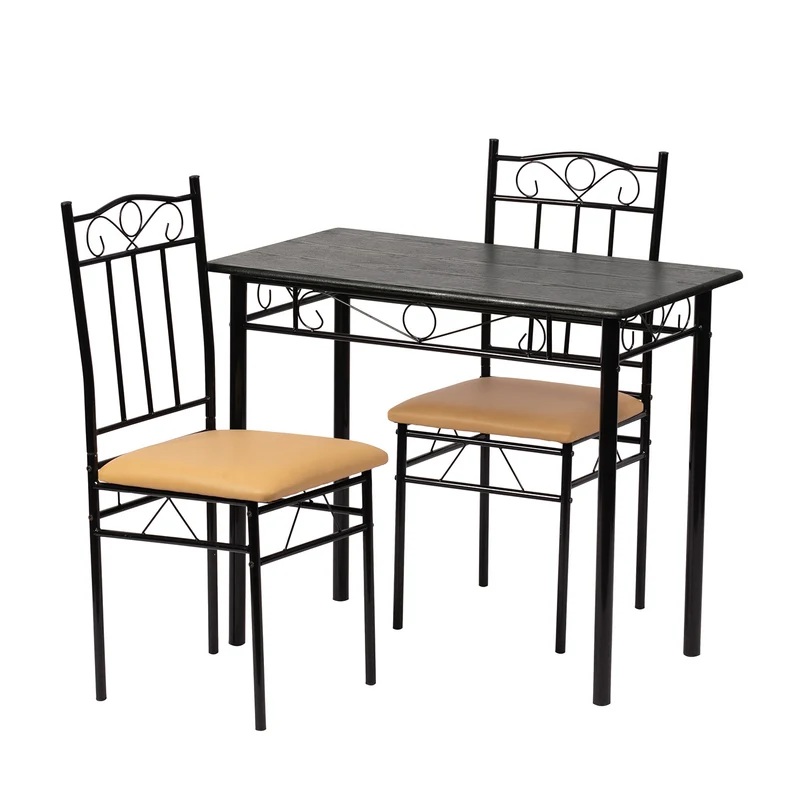 NORSEMAN Ensemble de Salle à Manger 3 Pièces, Table à Manger Rectangulaire avec 2 Chaises 90*48*75cm - Couleurs disponibles