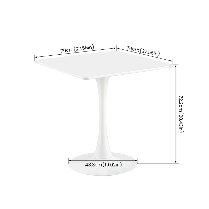 Table Tulipe Rectangulaire Blanche Balcon - RAMON