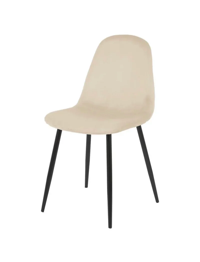Chaise Scandi – Tissu anti-tache & piètement noir