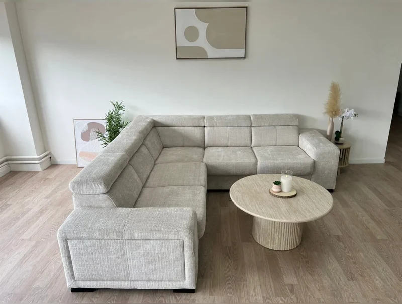 Canapé d’Angle Karola Réversible & Convertible – Tissu Marbella