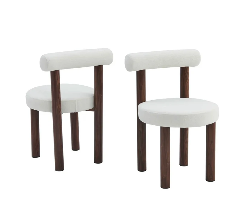 Chaise Irina – Pied Effet Noyer – Beige