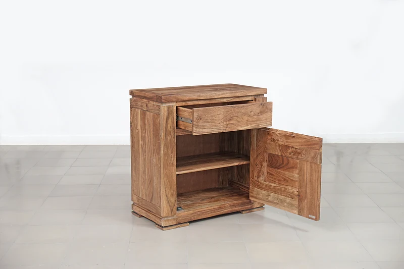 Confiturier bois sculpté bicolore 1P 1T | Acacia Maya