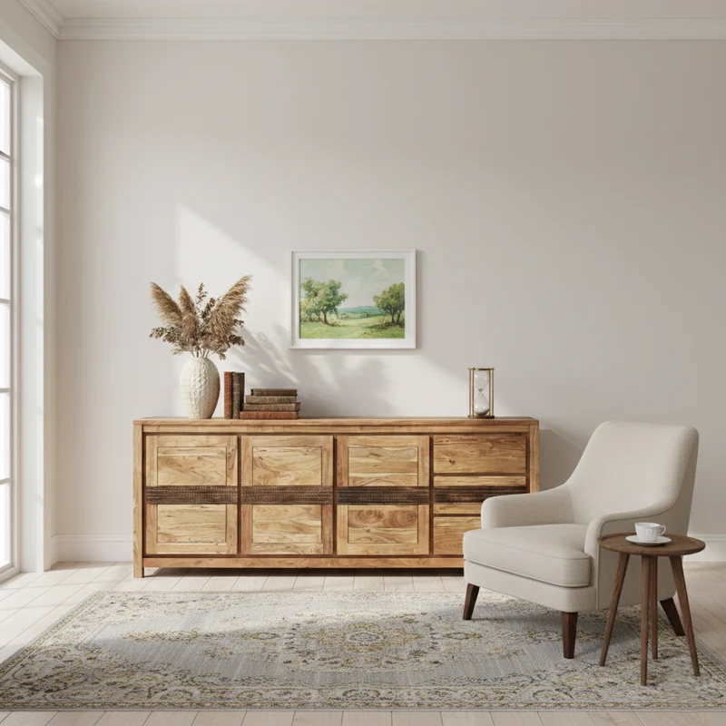 Buffet 3 Portes 3 Tiroirs Grand Modèle | Acacia Tatoo