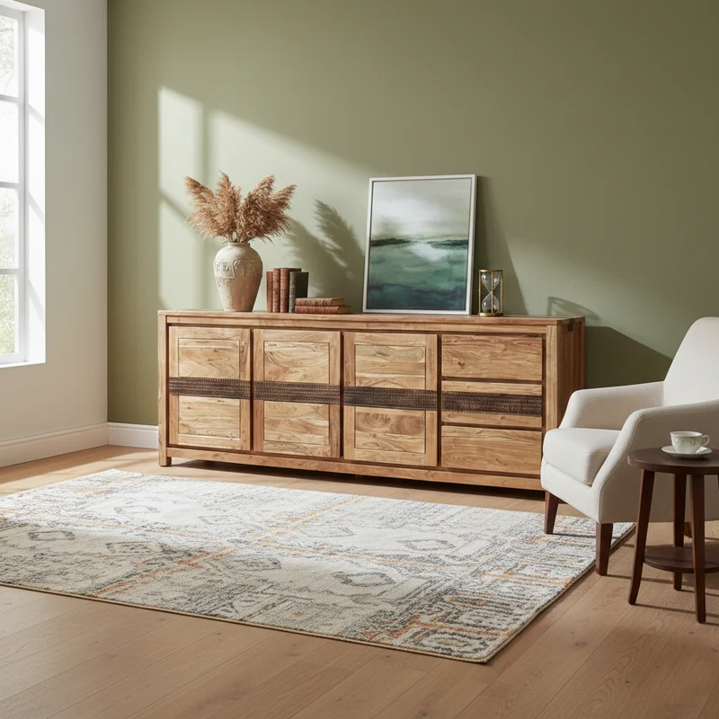 Buffet 3 Portes 3 Tiroirs Grand Modèle | Acacia Tatoo