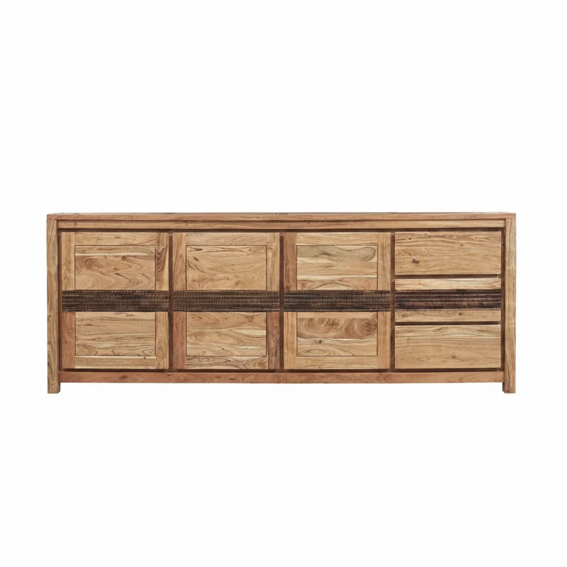 Buffet 3 Portes 3 Tiroirs Grand Modèle | Acacia Tatoo