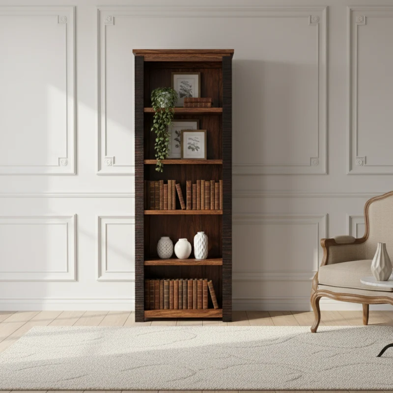 Bibliothèque ouverte en Bois | Acacia Moon