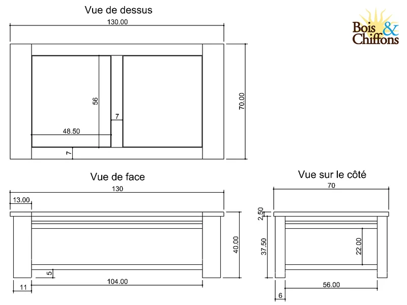 Table basse rectangulaire | Acacia Moon