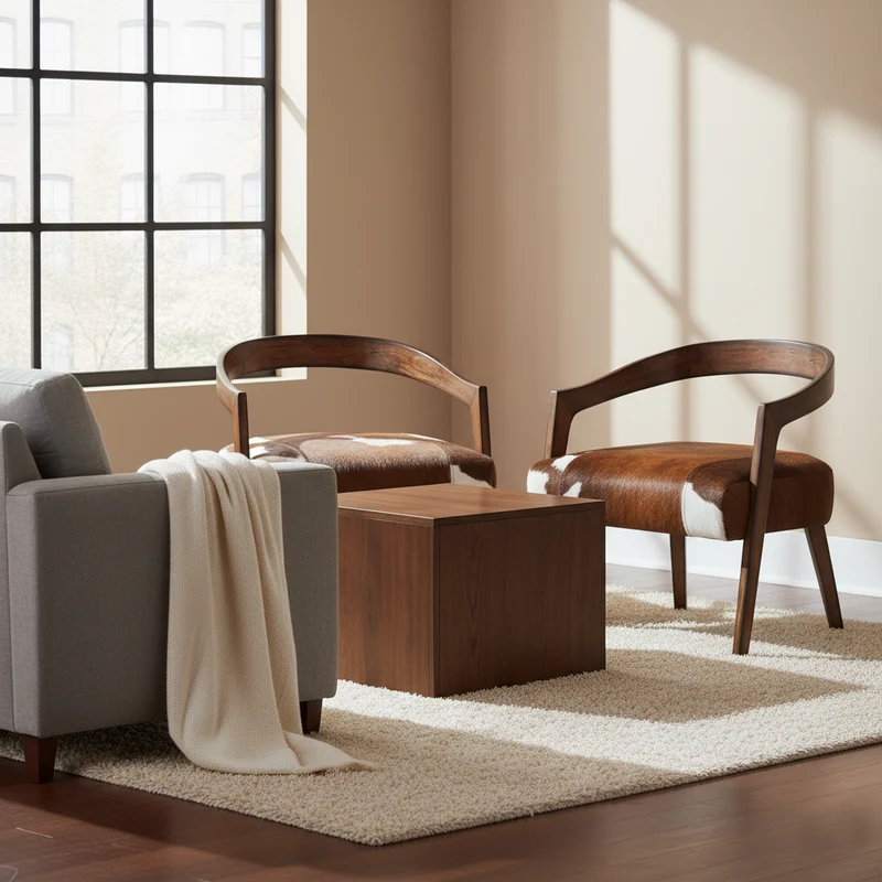Fauteuil de cuir de vache Matador | Cuir