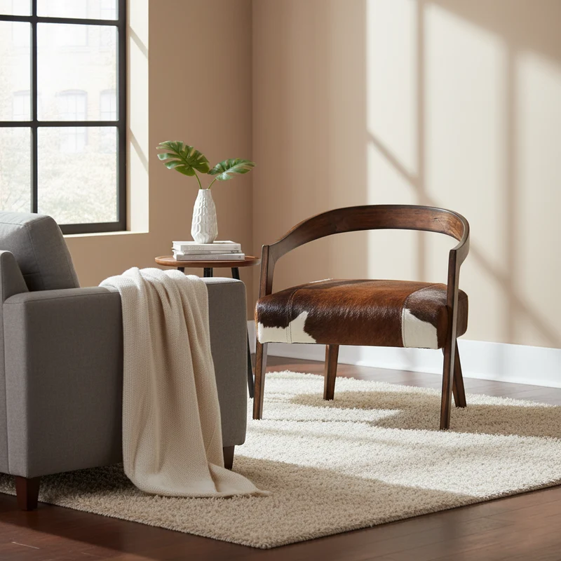 Fauteuil de cuir de vache Matador | Cuir