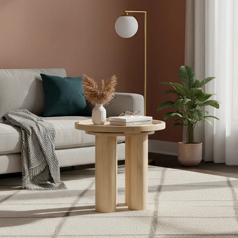 Table d'appoint ronde pour canapé | Mango Barloo