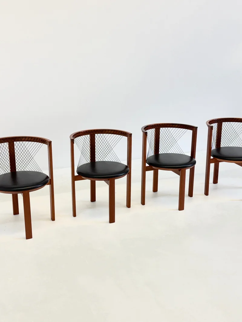 Set of 4 Tranekær String Chairs by Niels Jørgen Haugesen