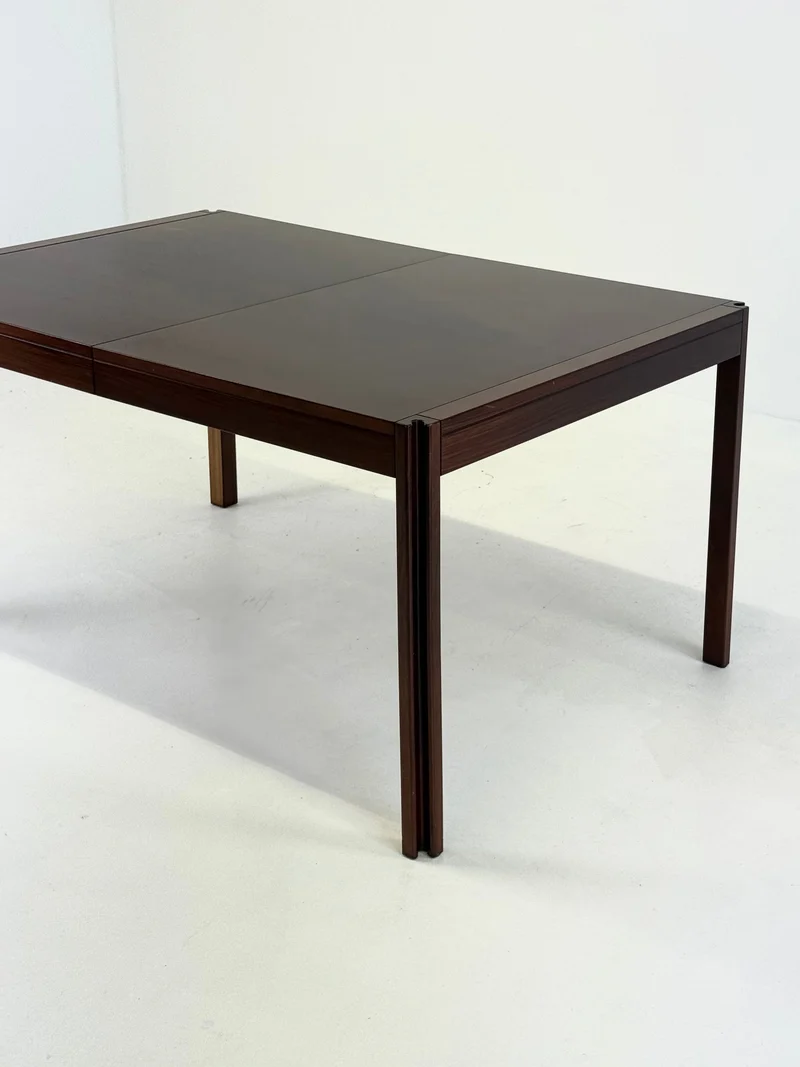 4D Wooden Vintage Dining Table by Angelo Mangiarotti for Molteni