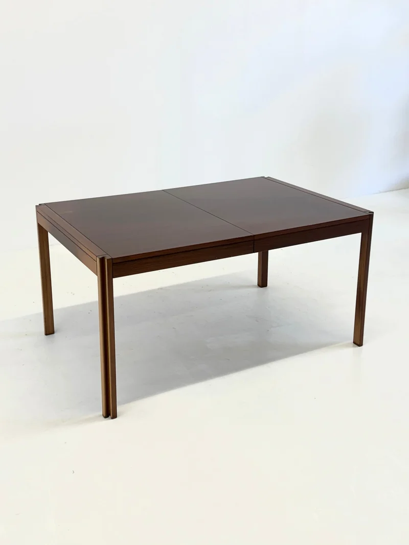 4D Wooden Vintage Dining Table by Angelo Mangiarotti for Molteni