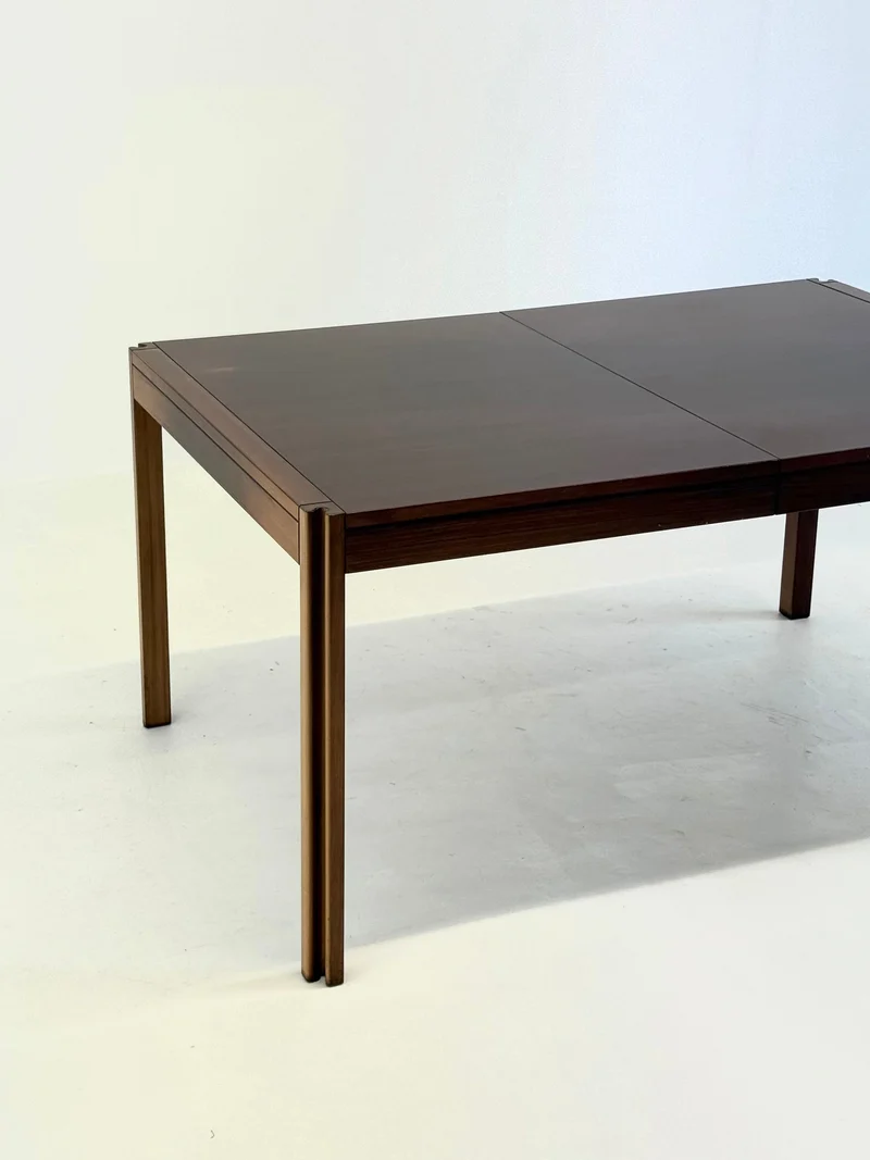 4D Wooden Vintage Dining Table by Angelo Mangiarotti for Molteni
