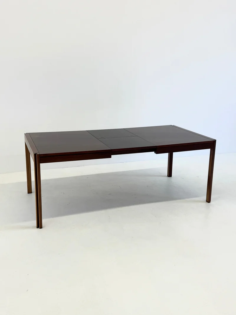 4D Wooden Vintage Dining Table by Angelo Mangiarotti for Molteni