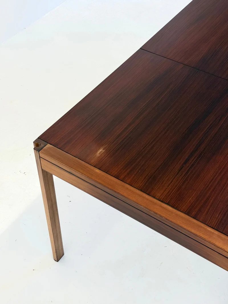 4D Wooden Vintage Dining Table by Angelo Mangiarotti for Molteni