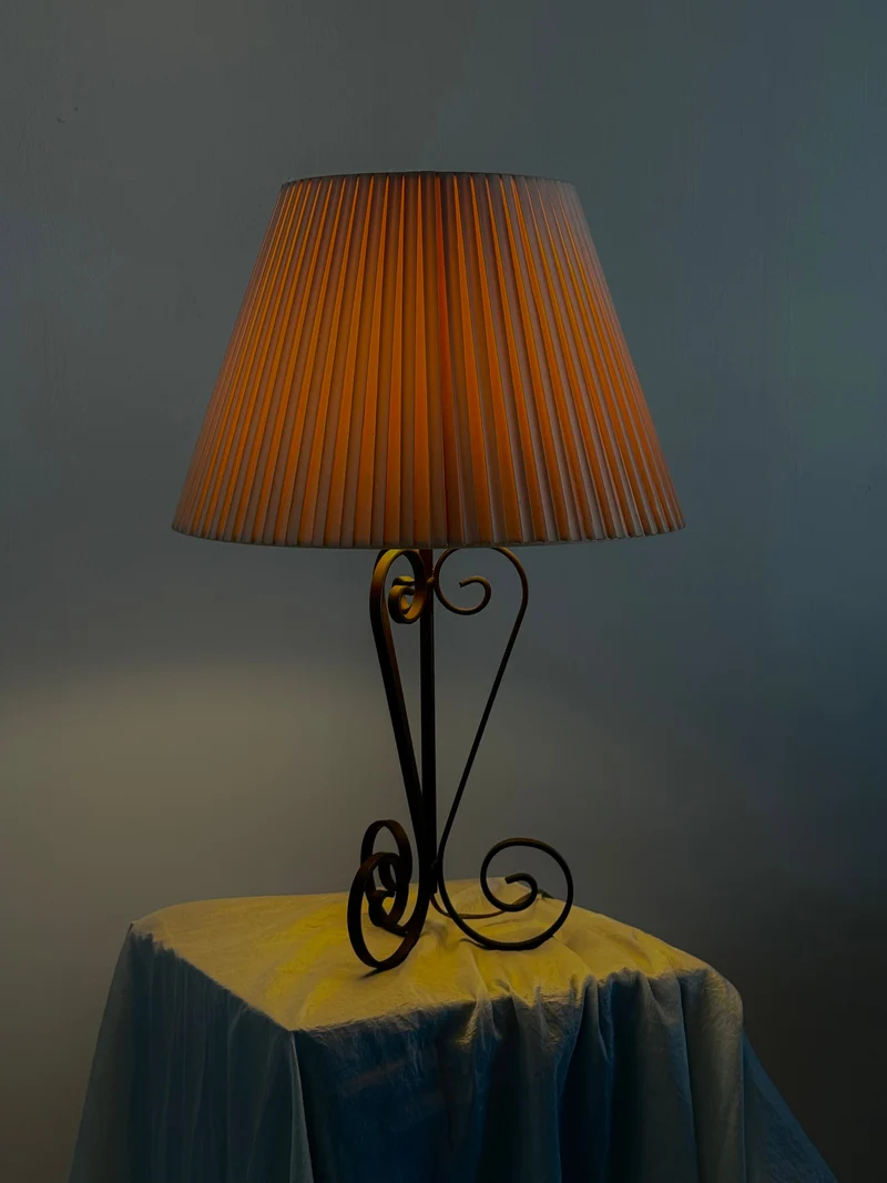 Vintage Wrought Iron Table Lamp