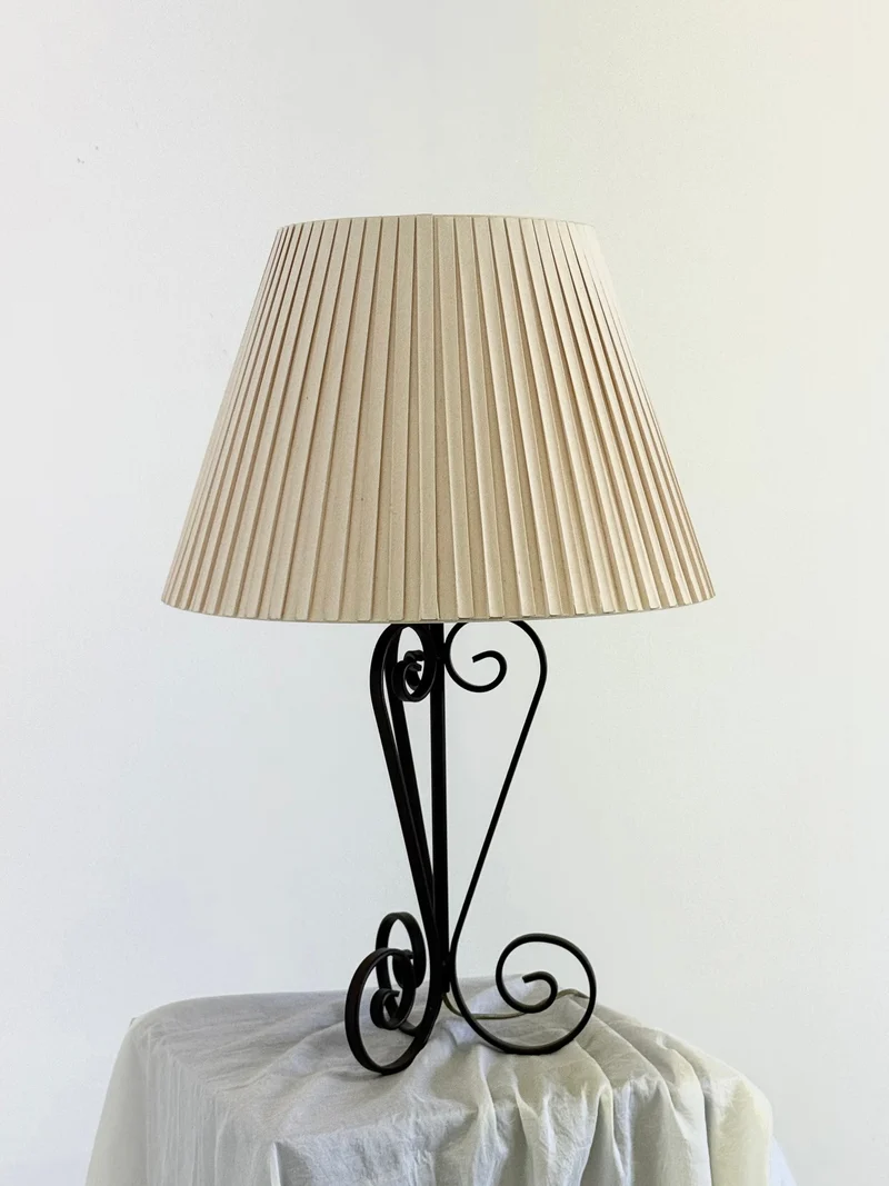 Vintage Wrought Iron Table Lamp