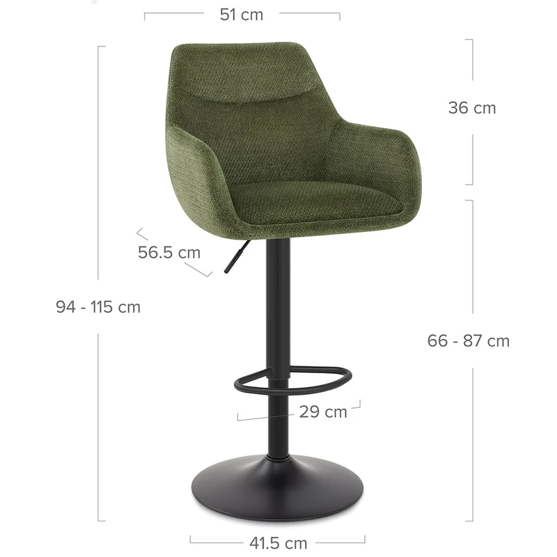 Tabouret Tissu - Matteo Vert
