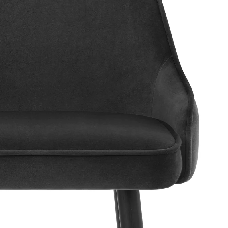 Chaise de Bar Bois Velours Doré - Glam Noir