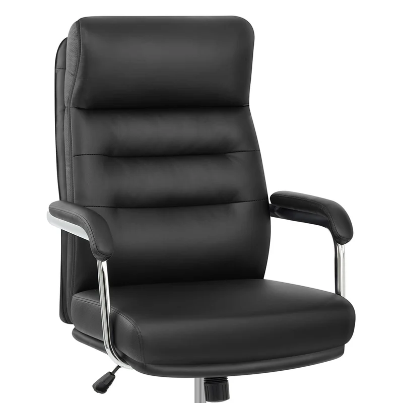 Chaise de Bureau Faux Cuir - Lyon Noir