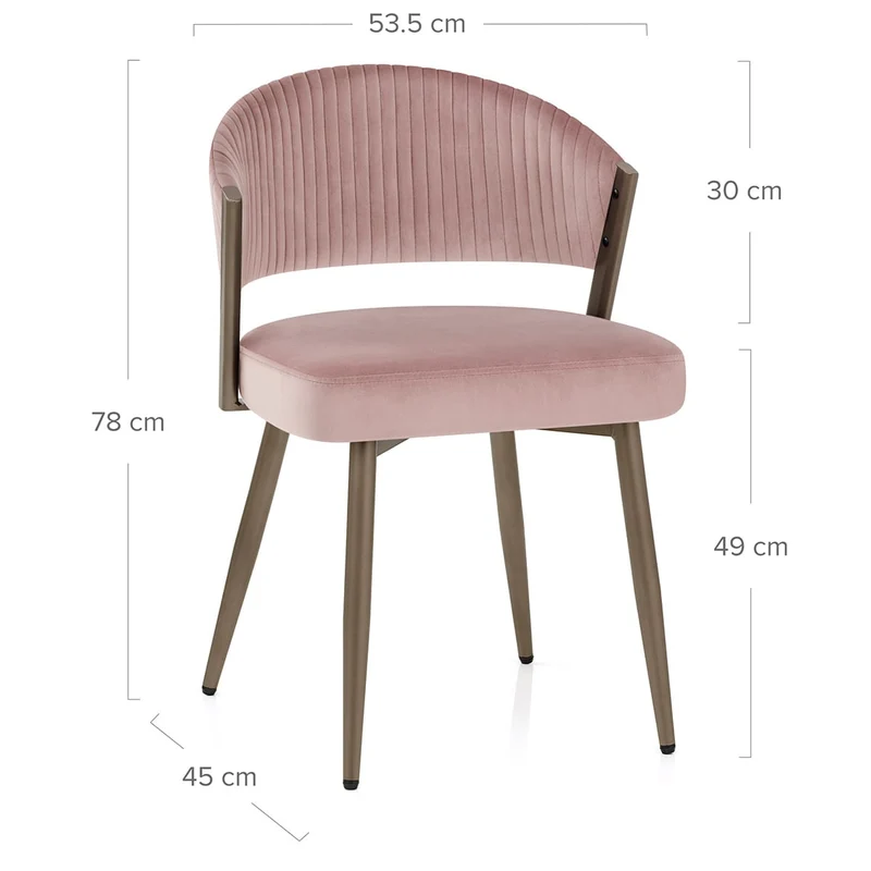 Chaise Velours - Lusso Rose