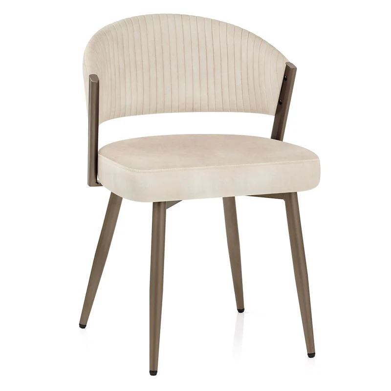 Chaise Velours - Lusso Crème