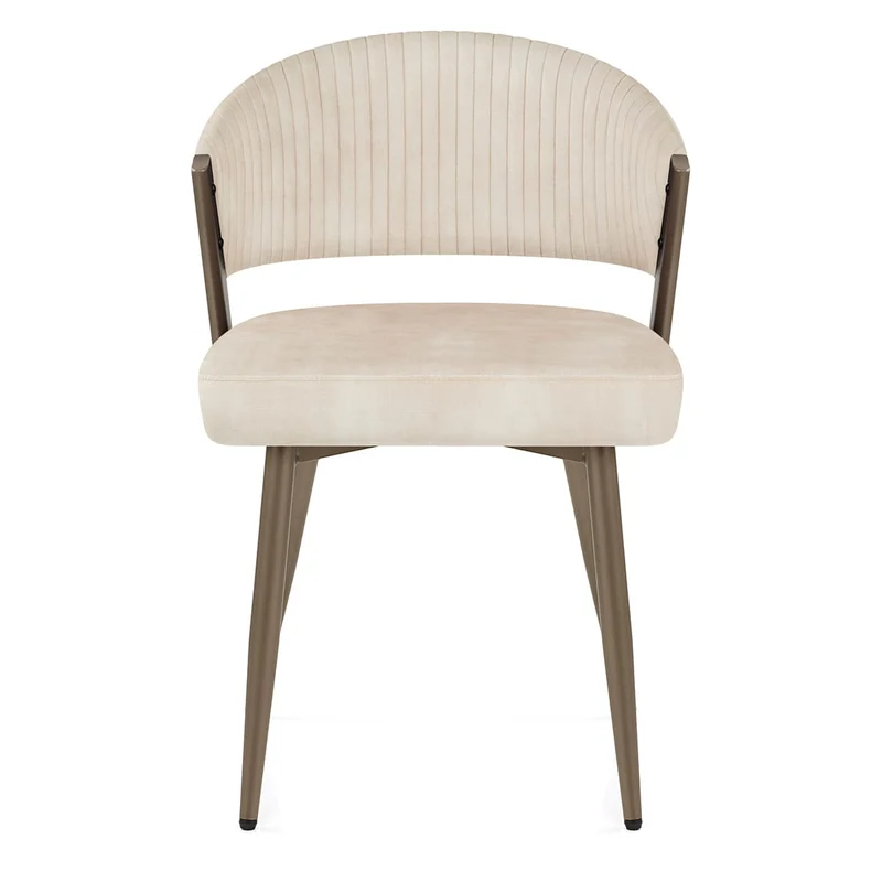 Chaise Velours - Lusso Crème