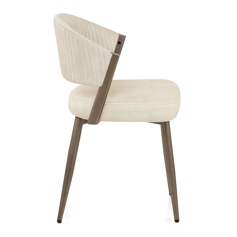 Chaise Velours - Lusso Crème