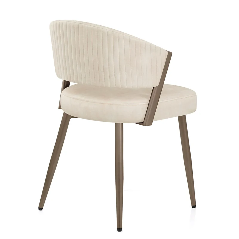 Chaise Velours - Lusso Crème