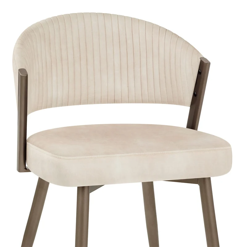 Chaise Velours - Lusso Crème