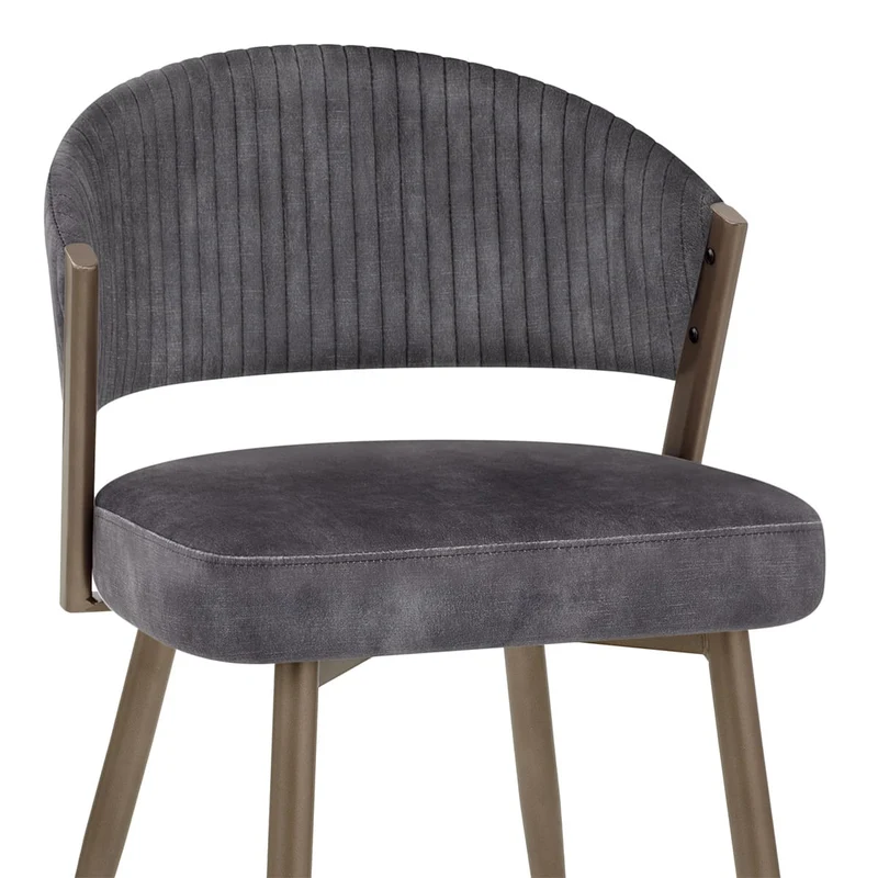 Chaise Velours - Lusso Gris Foncé