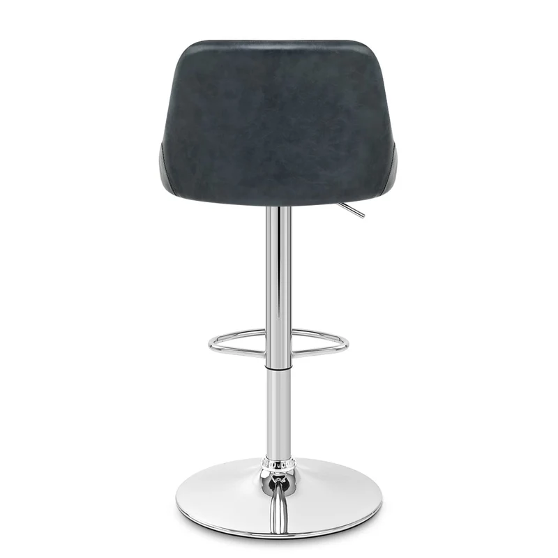 Tabouret de Bar Faux Cuir - Hobart Bleu Foncé