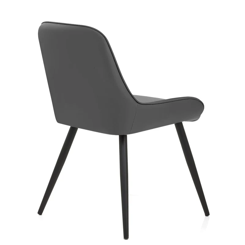 Chaise Faux Cuir - Lincoln Gris