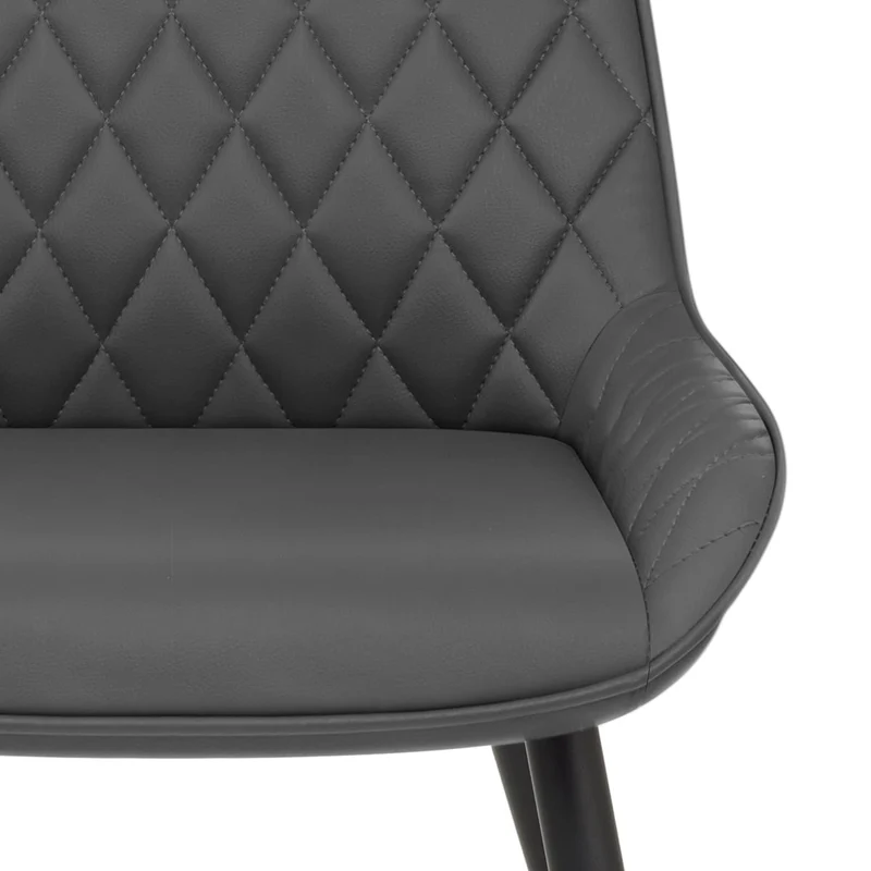 Chaise Faux Cuir - Lincoln Gris