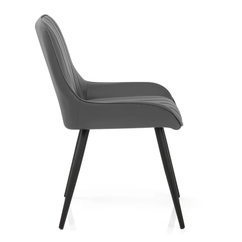 Chaise Faux Cuir - Mustang Gris Foncé