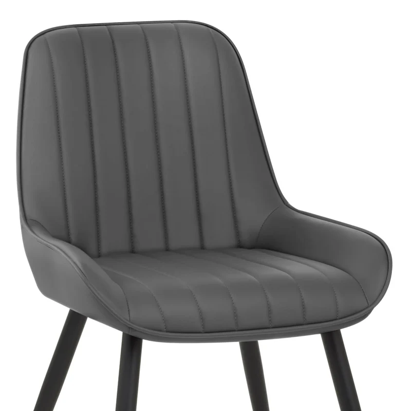 Chaise Faux Cuir - Mustang Gris Foncé