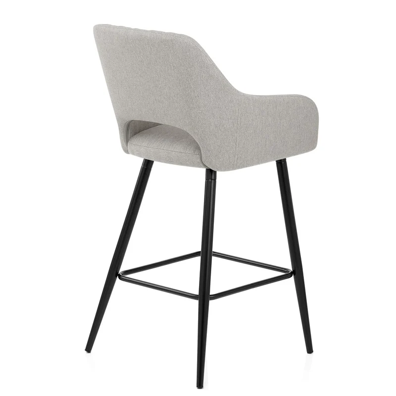 Tabouret de Bar Tissu - Lopez Gris